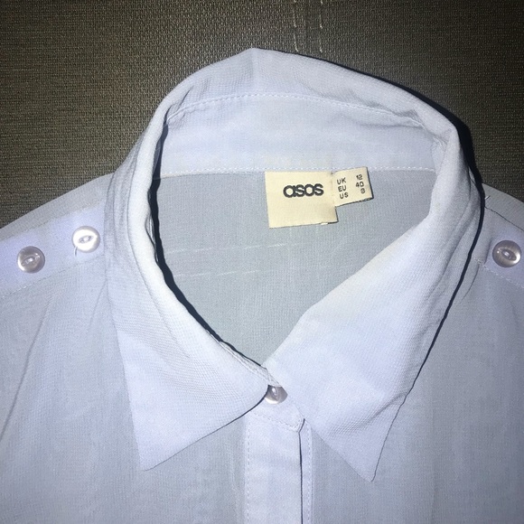 ASOS Long chiffon shirt dress with waist cutouts - Picture 4 of 8